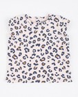 Lichtroze T-shirt met luipaardprint - null - Newborn 50-68
