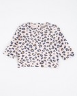 Lichtroze sweater met luipaardprint - null - Newborn 50-68