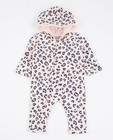 Lichtroze pyjamapak, luipaardprint - null - Newborn 50-68