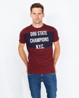Bordeauxrood T-shirt met opschrift - null - Tim Moore
