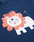 T-shirts - Oranje longsleeve met leeuwenprint