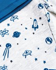 Nachtkleding - Lichtgrijze pyjama met ruimteprint