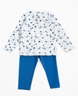 Pyjamas - Lichtgrijze pyjama met ruimteprint