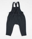 Pantalons - Zwarte jersey salopette, biokatoen