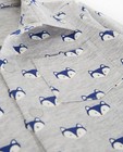 Hemden - Lichtgrijs hemd met vossenprint