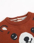 Truien - Zandkleurige trui met berenprint