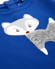 T-shirts - Donkerblauwe longsleeve met wolfje