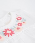 T-shirts - Witte longsleeve met roze bloemen