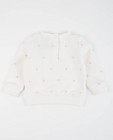 Sweats - Roomwitte sweater met bloemetjes