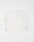 Sweats - Roomwitte sweater met bloemetjes