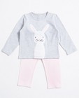 Tweedelige pyjama met fluffy konijn - null - JBC