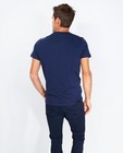T-shirts - Marineblauw T-shirt met reliëfprint