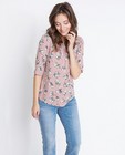 Oudroze blouse met bold bloemenprint - null - JBC