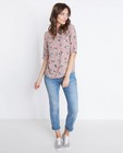 Hemden - Oudroze blouse met bold bloemenprint
