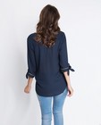 Hemden - Marineblauwe crêpe blouse 