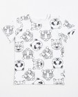 T-shirts - Wit T-shirt met dierenprint BESTies