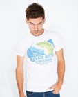 T-shirts - Wit T-shirt met print, slim fit