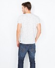 T-shirts - Lichtgrijs T-shirt met ruitenprint
