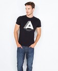 T-shirts - Zwart T-shirt met reliëfprint