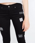 Jeans - Zwarte super skinny met patches