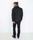 Manteaux - Zwarte jas met ruitenpatroon