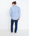 Hemden - Lichtblauw hemd met cactusprint