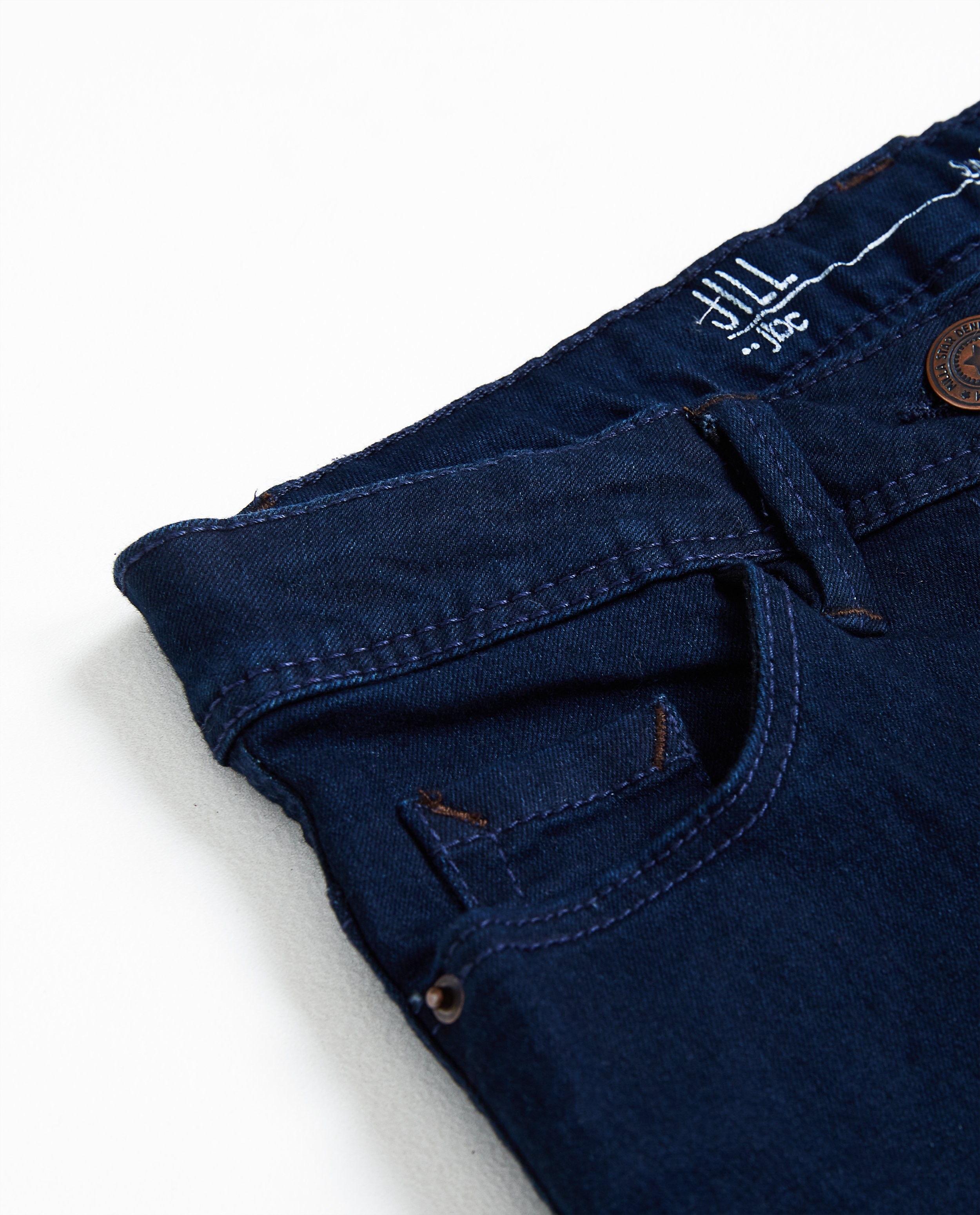 Jeans - Donkerblauwe slim jeans 
