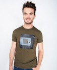T-shirts - Lichtgrijs T-shirt met reliëfprint