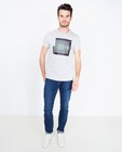 Lichtgrijs T-shirt met reliëfprint - null - Iveo