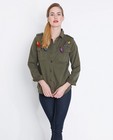 Hemden - Kaki military jasje met broches
