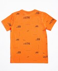 T-shirts - Fluo-oranje T-shirt met print