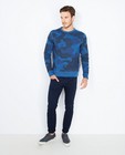 Blauwe sweater met camouflageprint - null - Quarterback