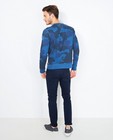 Sweats - Blauwe sweater met camouflageprint