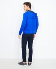 Sweats - Felblauwe sweater met kap