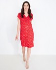 Rode jurk met hartjesprint - null - Joli Ronde