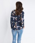 Chemises - Donkerblauwe blouse met vogelprint