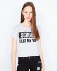 T-shirts - Top cropped gris clair