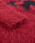 Truien - Donkerrode fluffy trui Plop