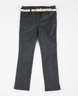 Pantalons - Zwarte gecoate jeans met riempje
