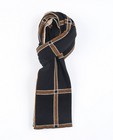 Écharpe motif à carreaux - noir et camel - JBC