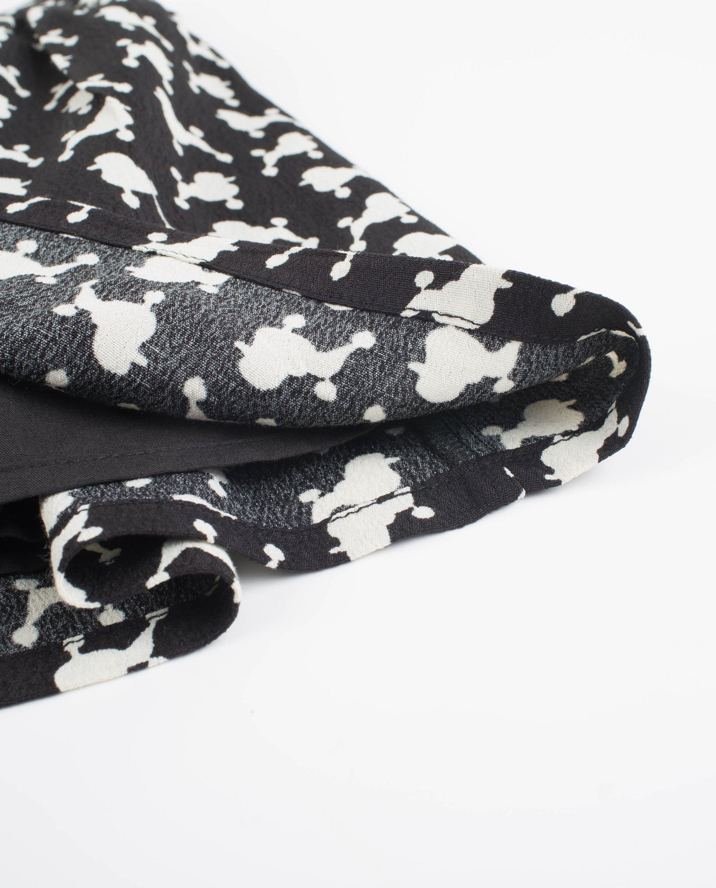 Jupes - Zwarte rok met poedelprint
