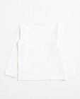 T-shirts - Roomwitte longsleeve met strass