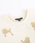 Sweats - Roomwitte sweater met glitterprint