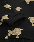 Sweats - Roomwitte sweater met glitterprint