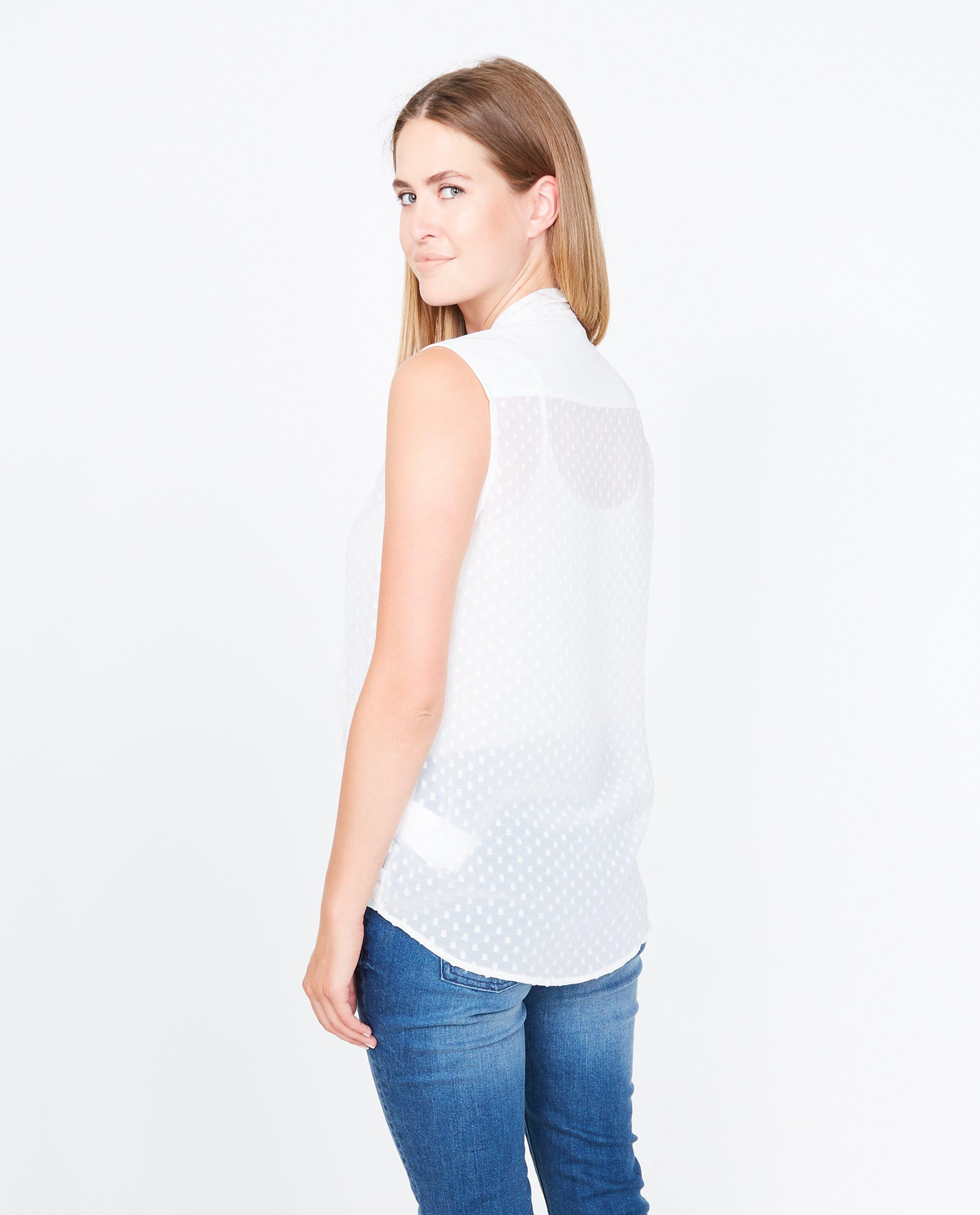 Hemden - Witte wikkelblouse