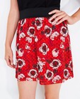 Rokken - Rode rok met florale print