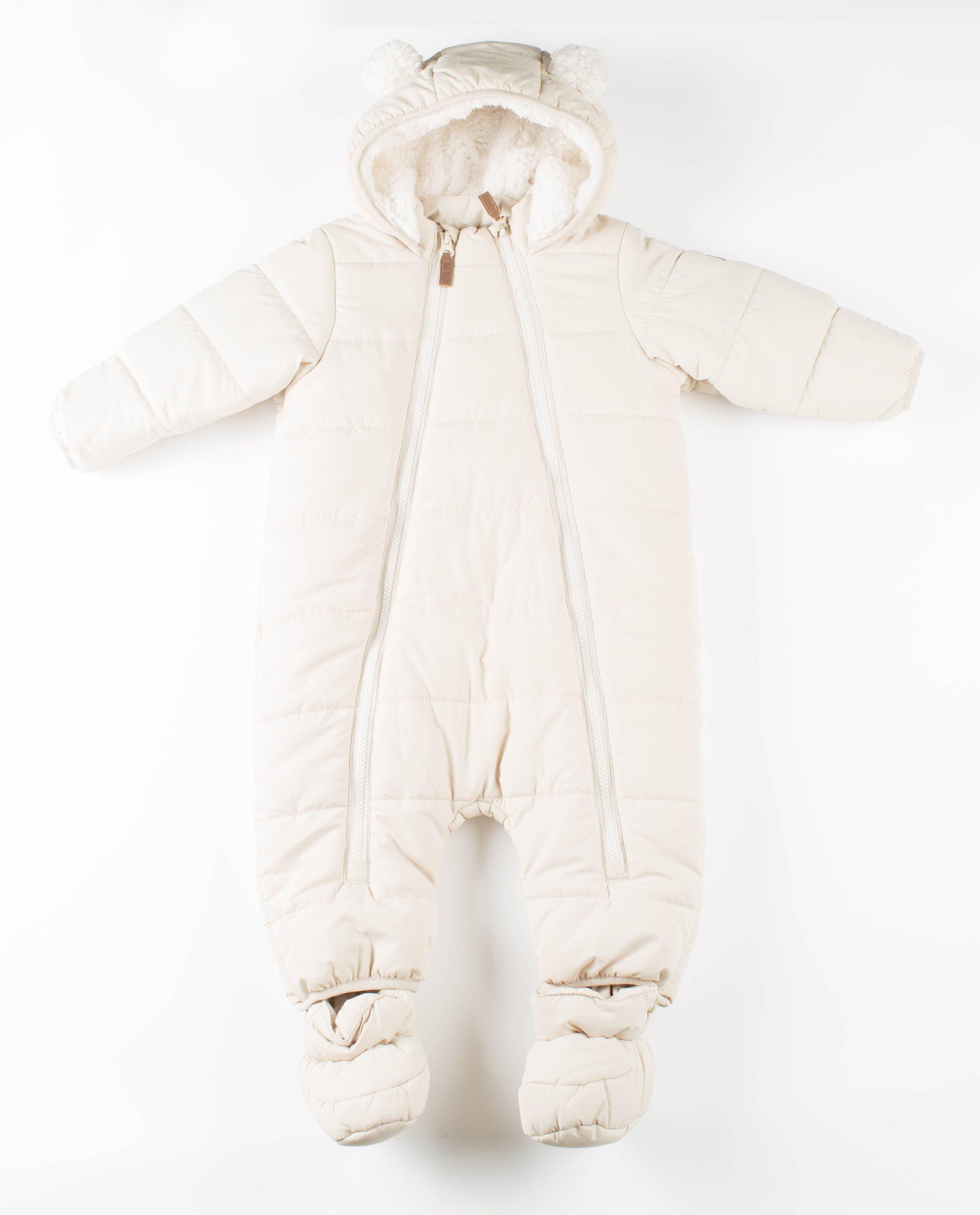 Zandkleurige onesie, imitatiepels - null - JBC