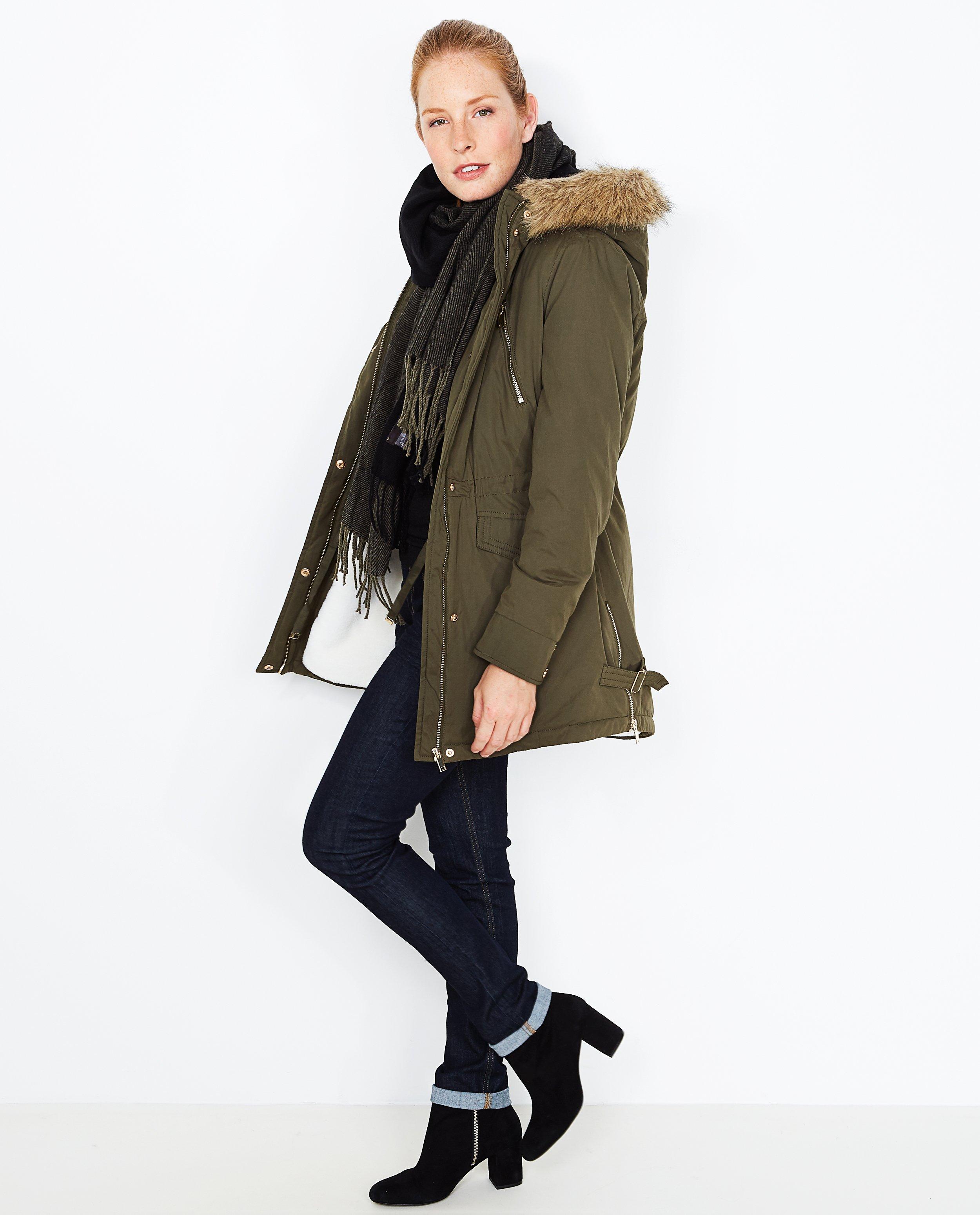 Parka met imitatiepels - Product Detail - khaki - afbeelding nummer 1