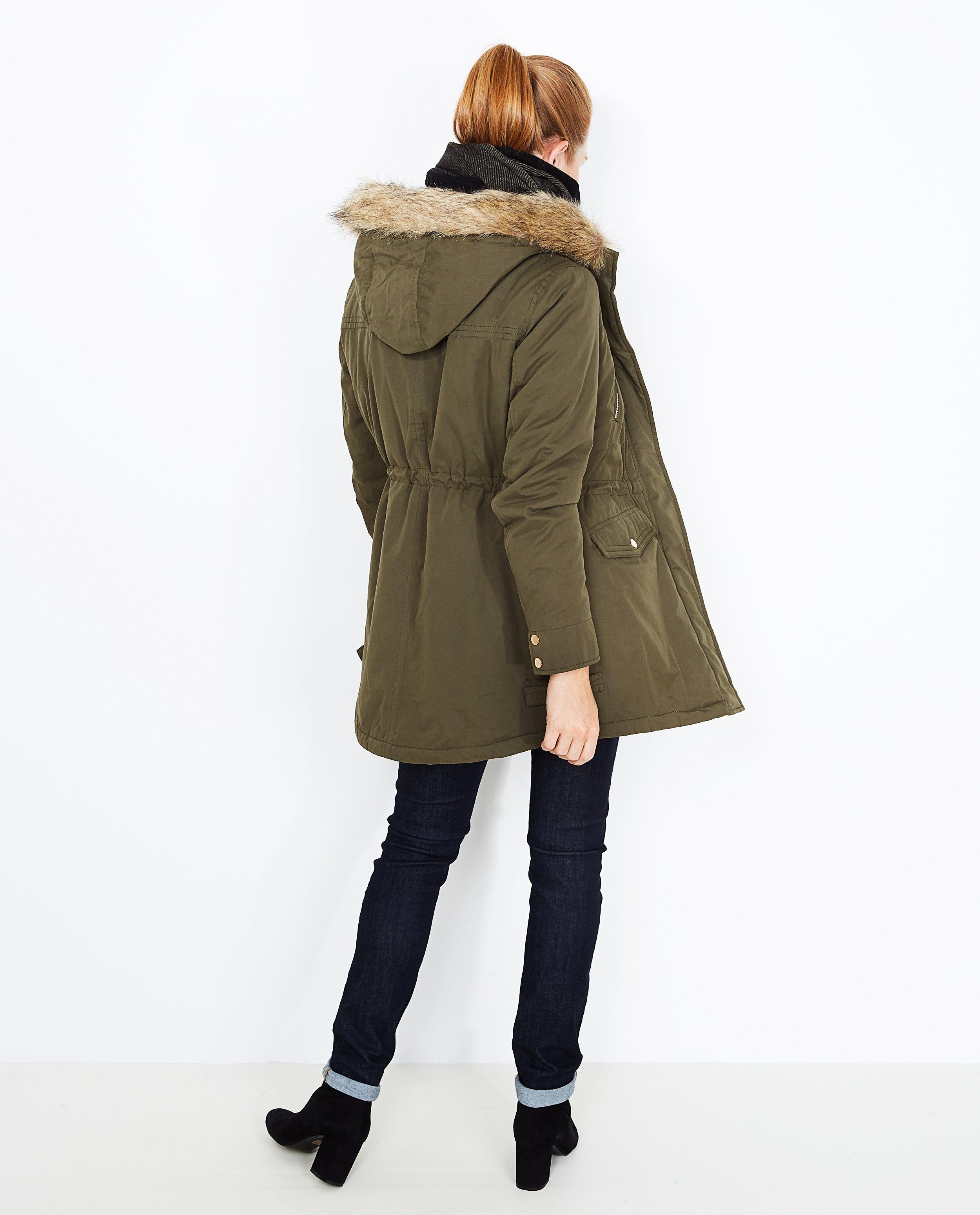 Parka met imitatiepels - Product Detail - khaki - afbeelding nummer 3
