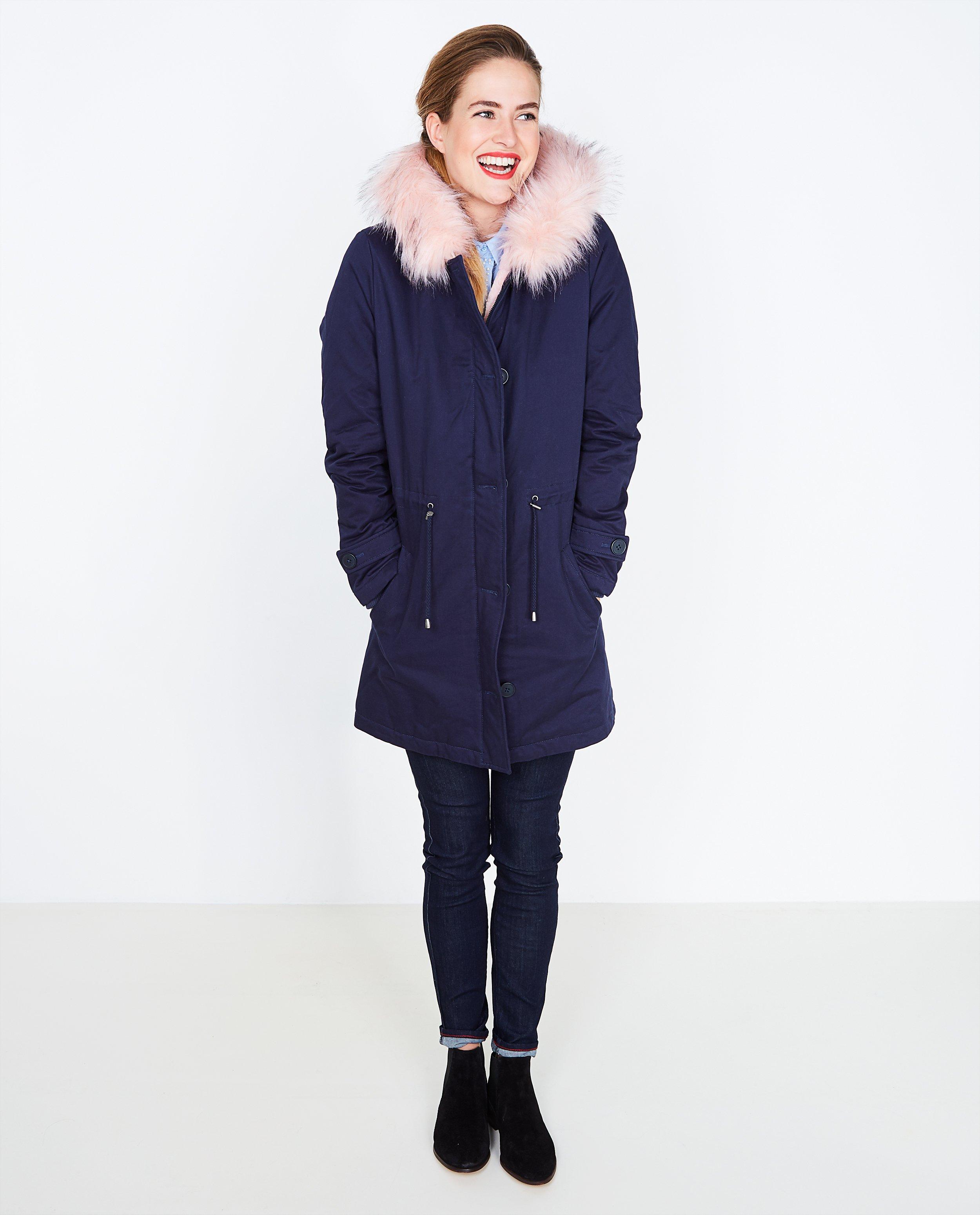 Parkas - Kaki parka met imitatiebont